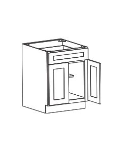 2 Door 1 Drawer Base Cabinet-Shaker White